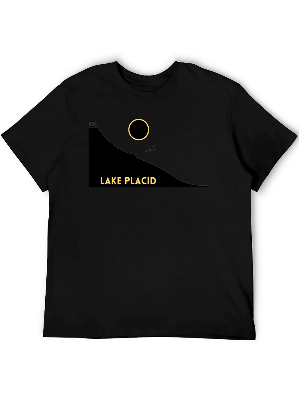 Lake Placid Graphic T-Shirt - Stylish Black Tee