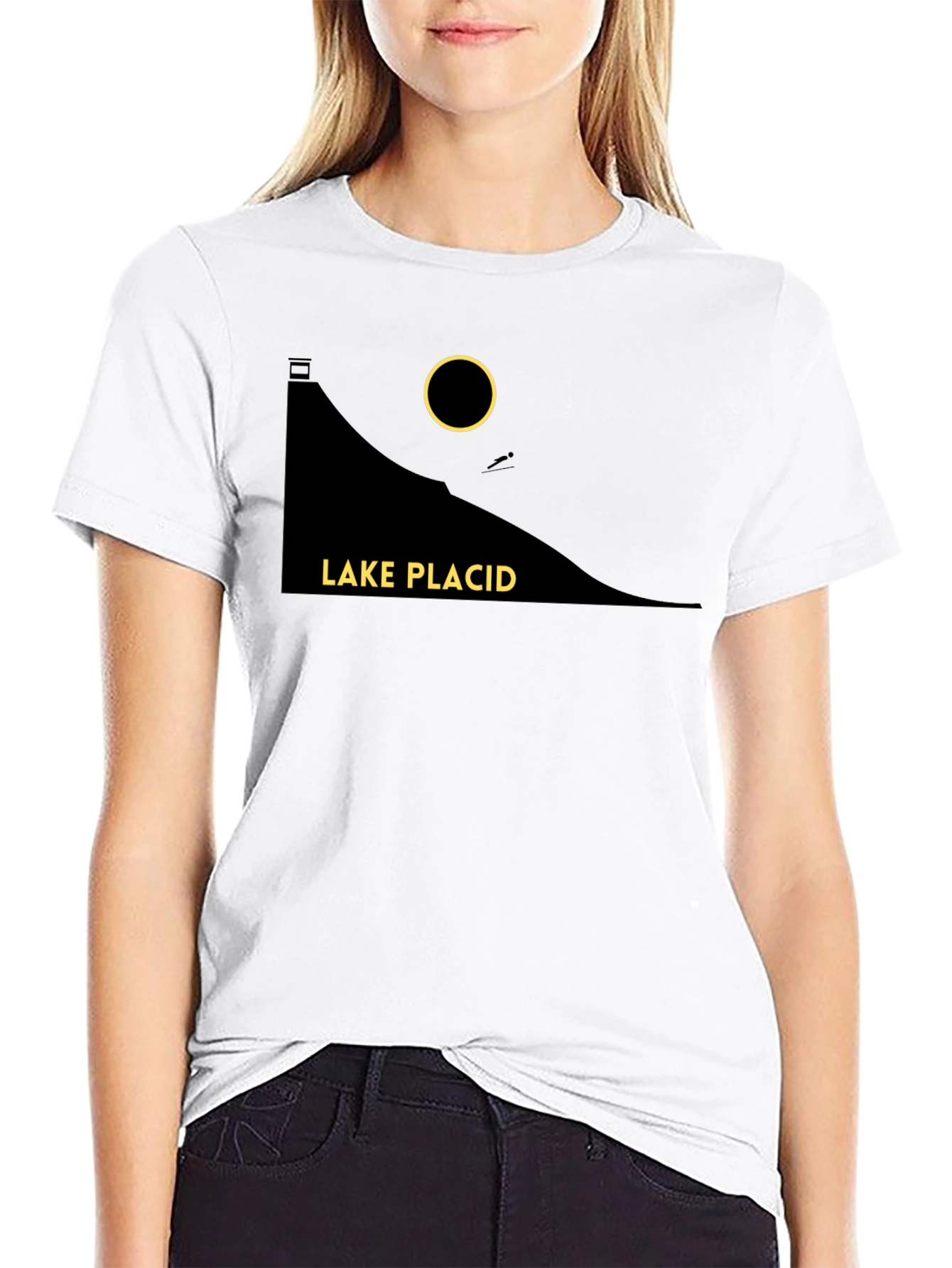 Lake Placid Graphic T-Shirt - Stylish Black Tee