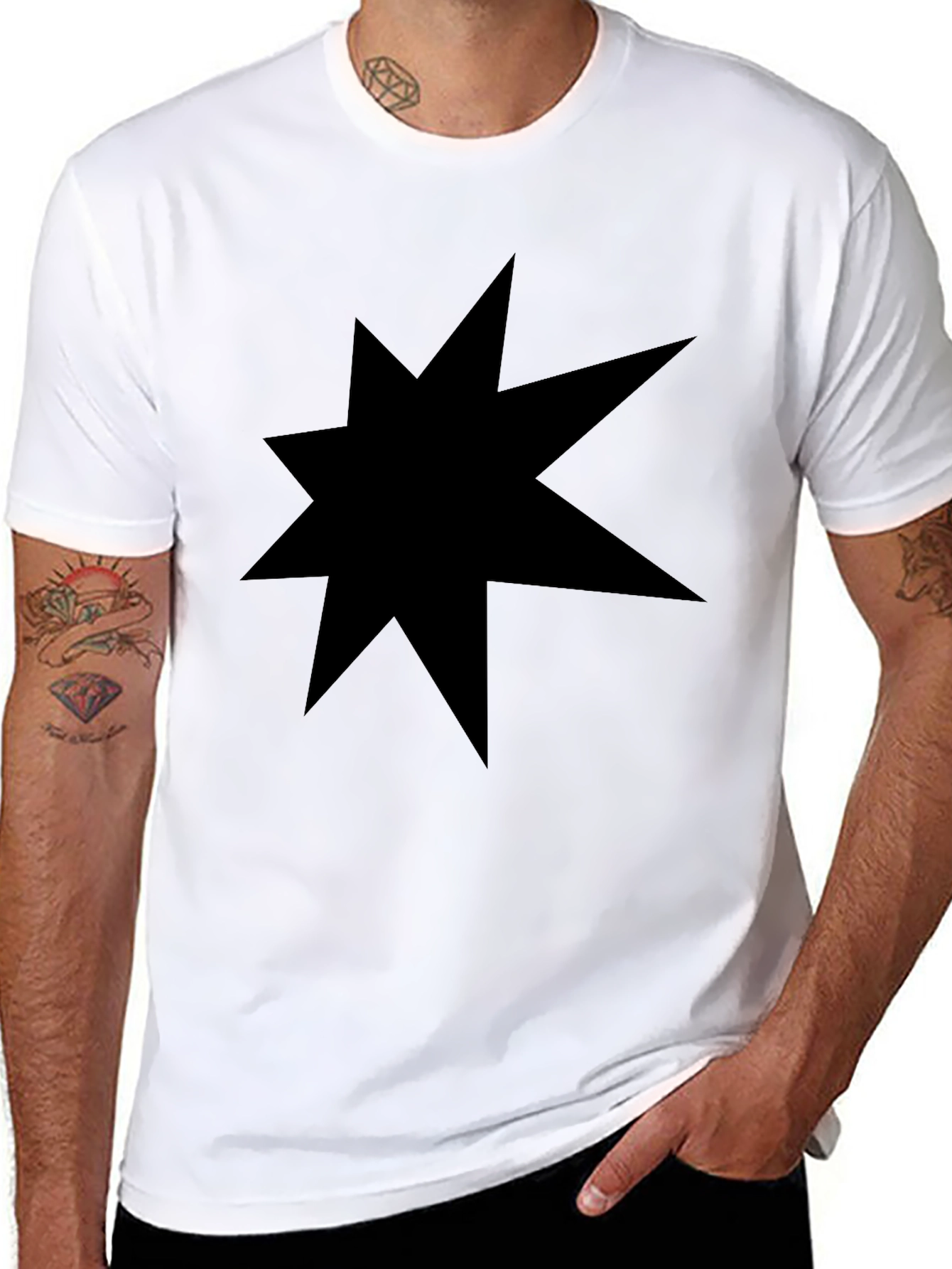 Black Star Graphic Tee - Modern Casual Comfort