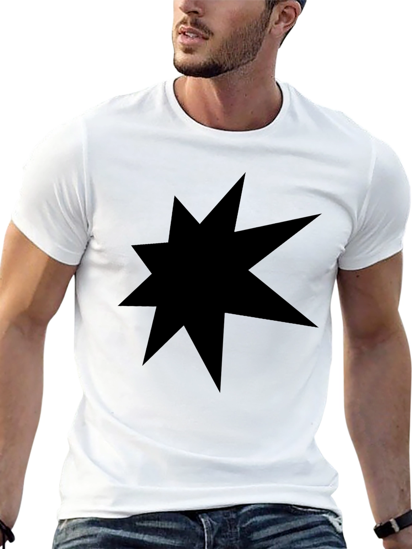Black Star Graphic Tee - Modern Casual Comfort