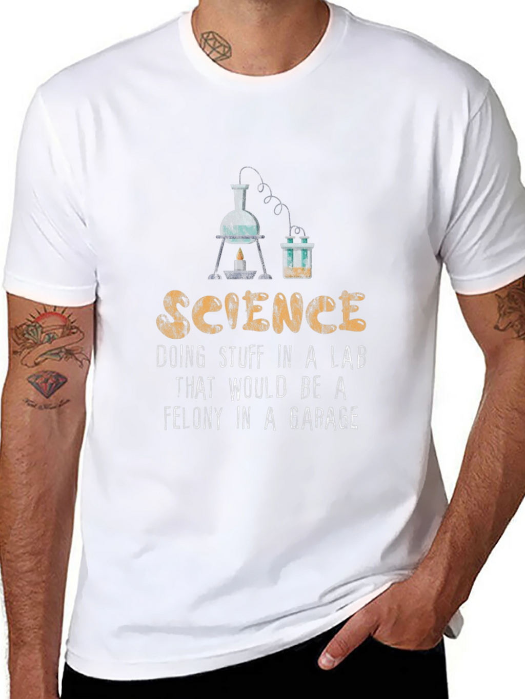 Science Lab Humor T-Shirt - Black