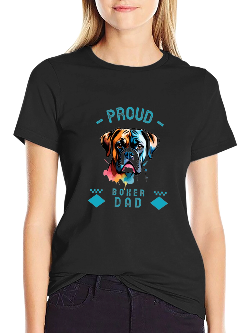Proud Boxer Dad Graphic T-Shirt