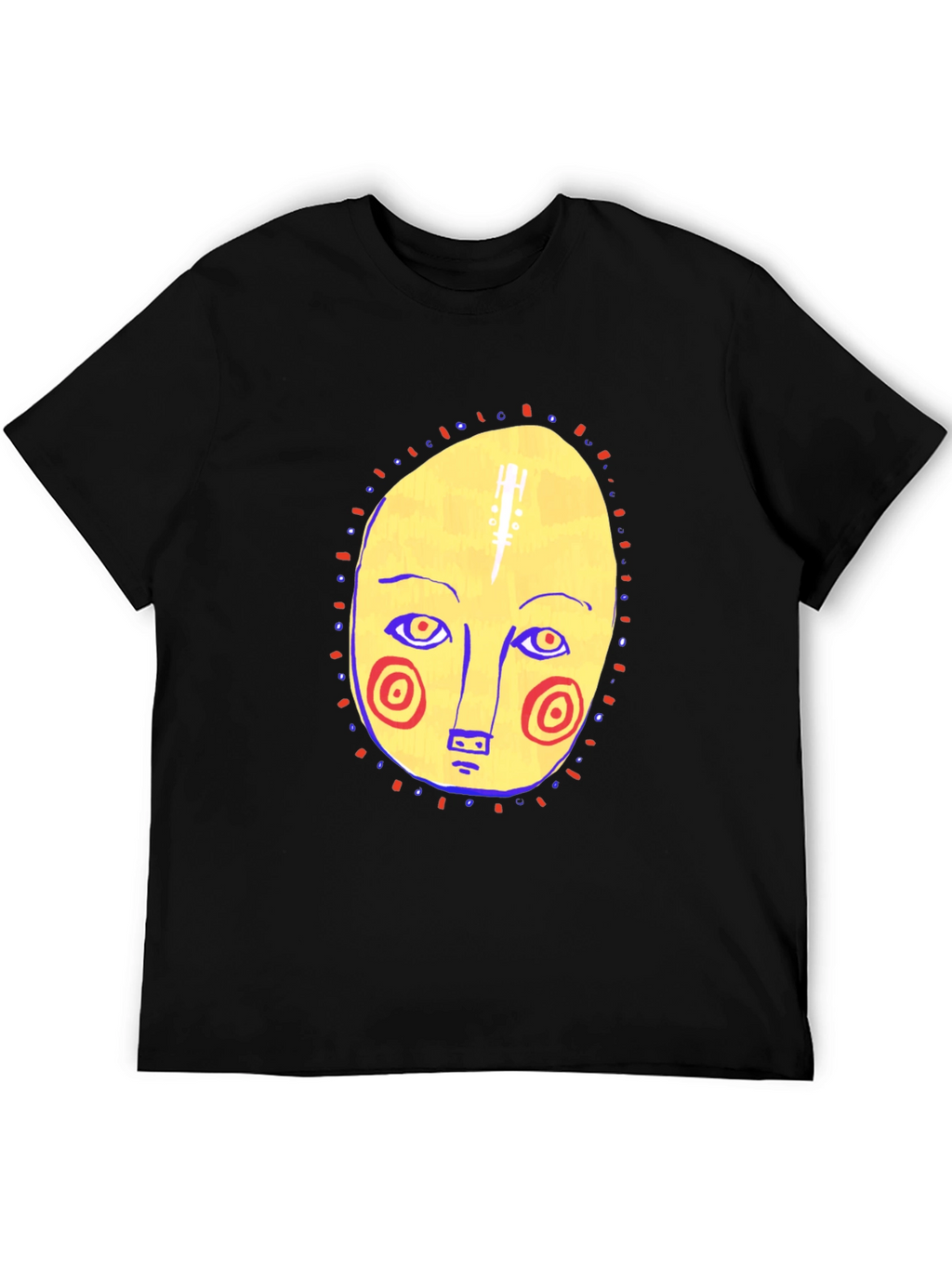 Abstract Face Graphic Tee - Stylish Comfort