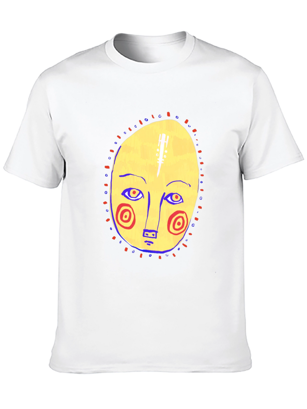 Abstract Face Graphic Tee - Stylish Comfort