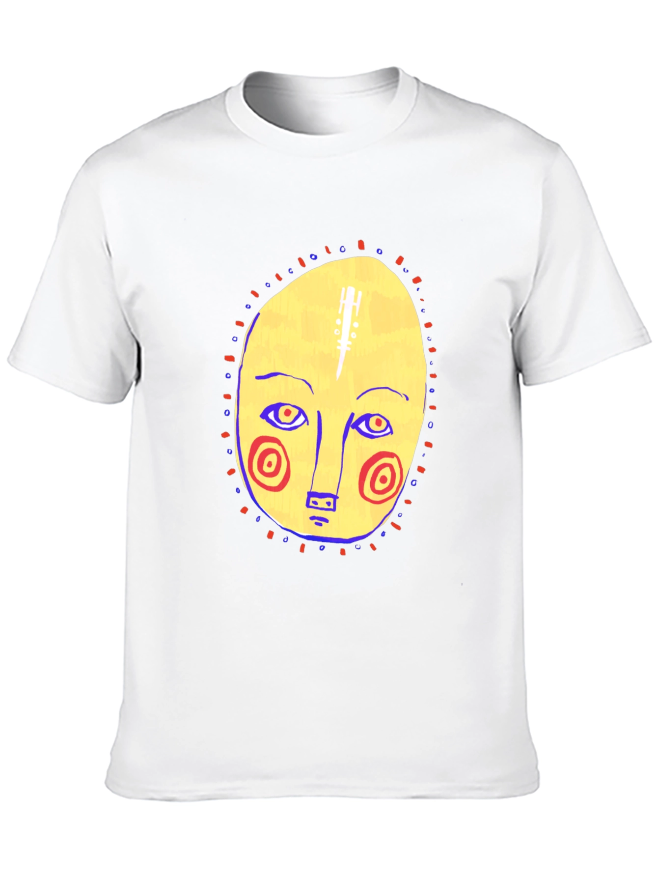 Abstract Face Graphic Tee - Stylish Comfort