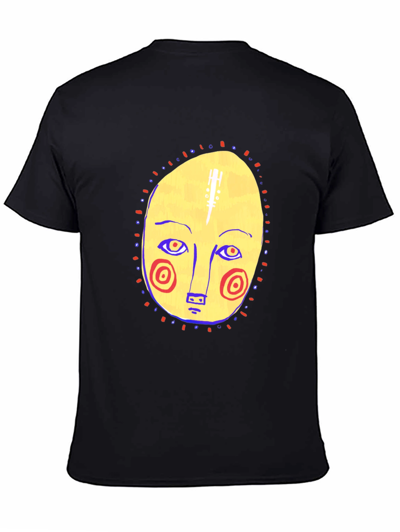 Abstract Face Graphic Tee - Stylish Comfort
