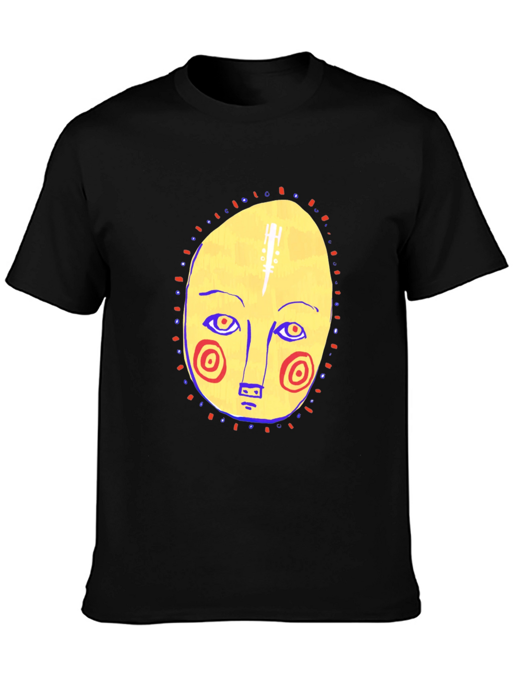 Abstract Face Graphic Tee - Stylish Comfort