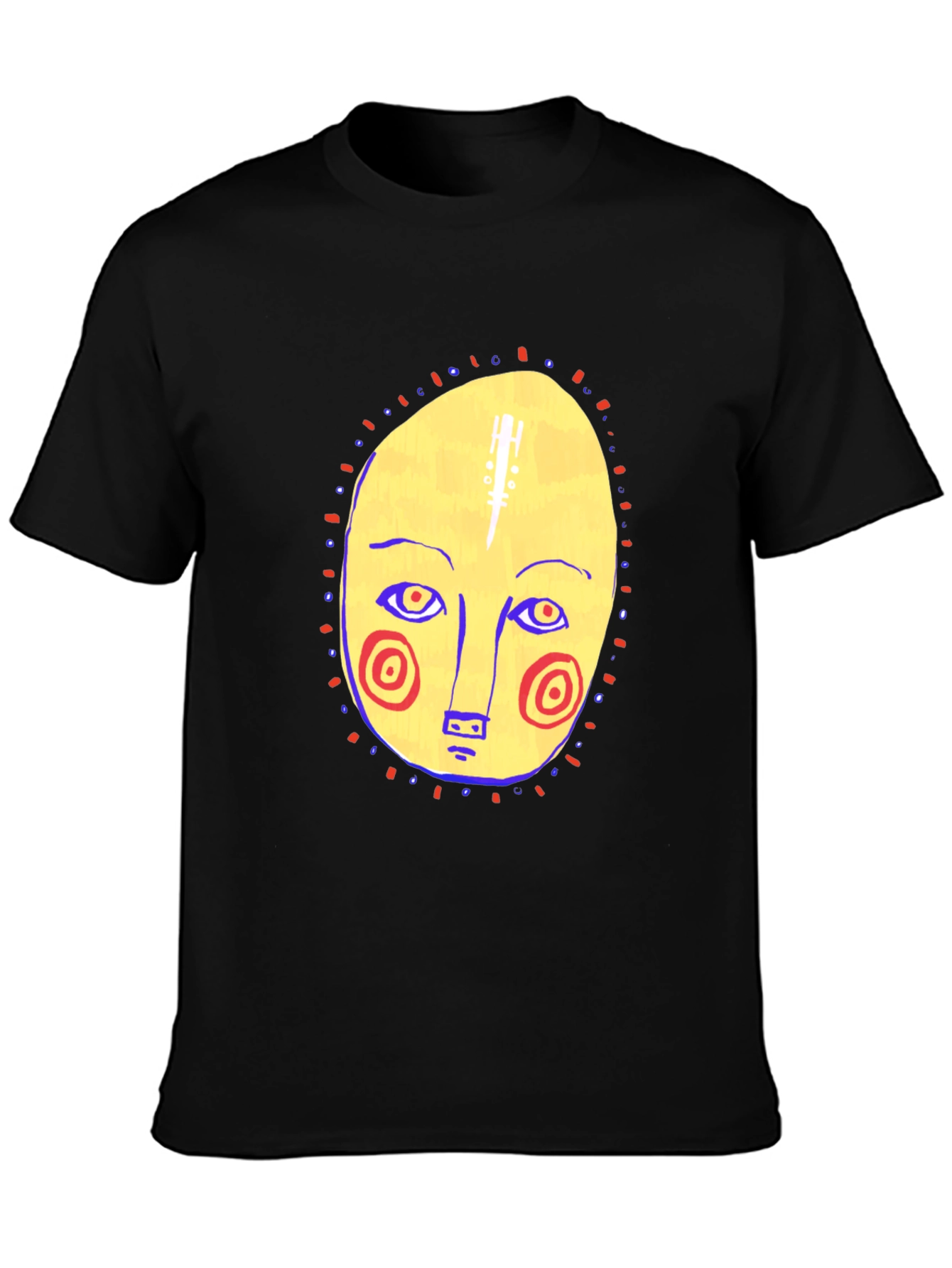 Abstract Face Graphic Tee - Stylish Comfort