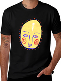 Abstract Face Graphic Tee - Stylish Comfort