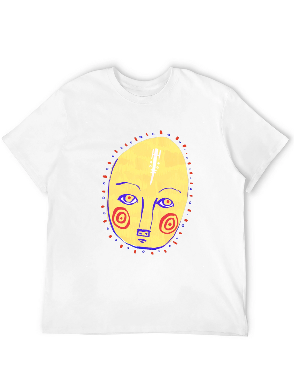 Abstract Face Graphic Tee - Stylish Comfort