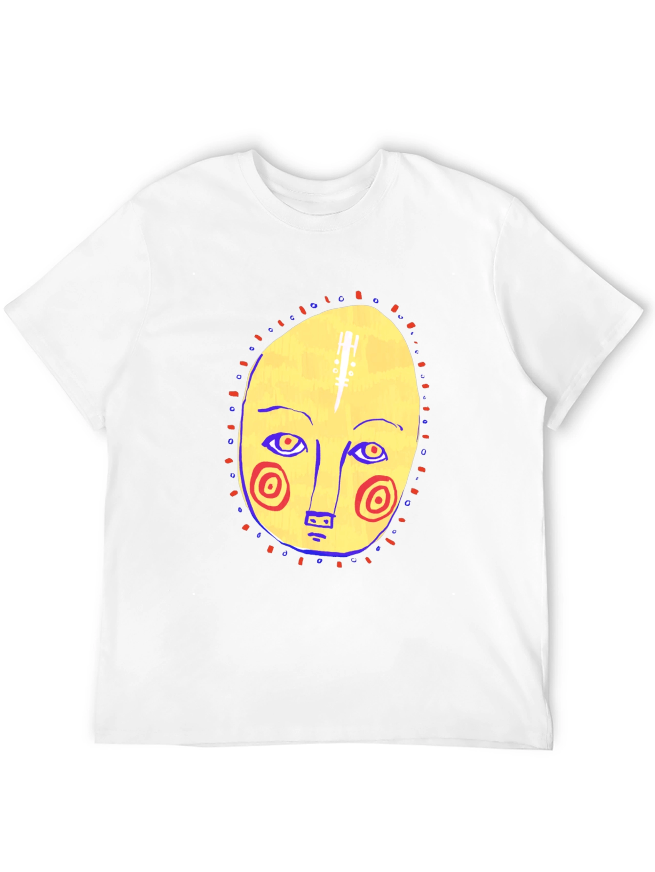 Abstract Face Graphic Tee - Stylish Comfort