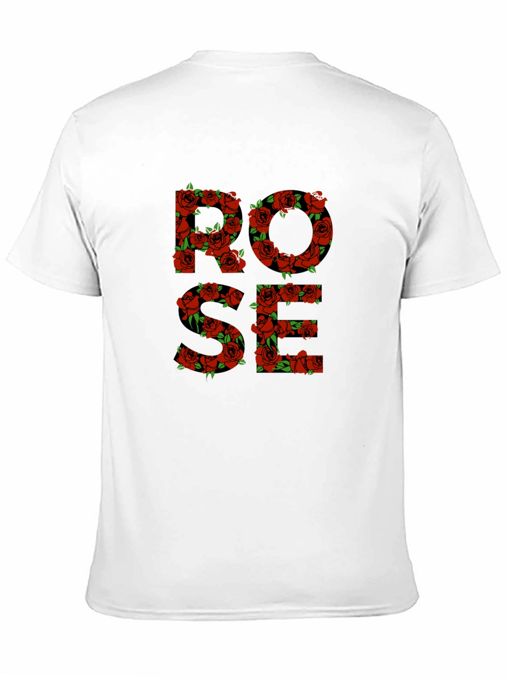 Rose Floral Graphic Print Mens T-Shirt