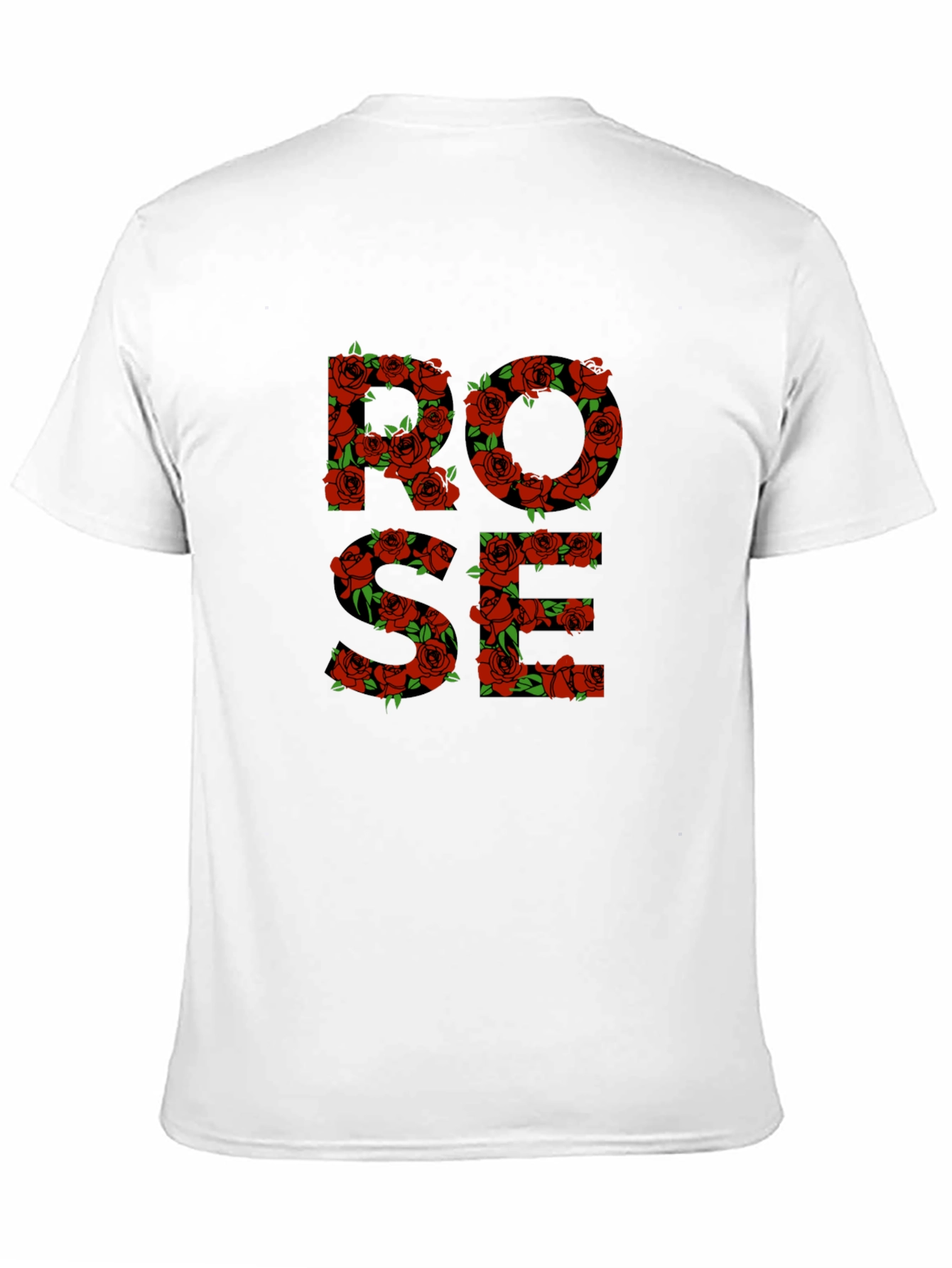 Rose Floral Graphic Print Mens T-Shirt