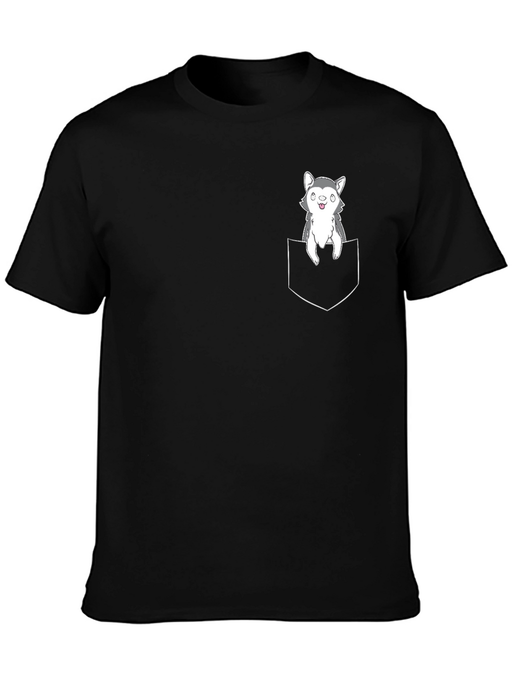 Husky in Pocket Graphic T-Shirt - Unisex