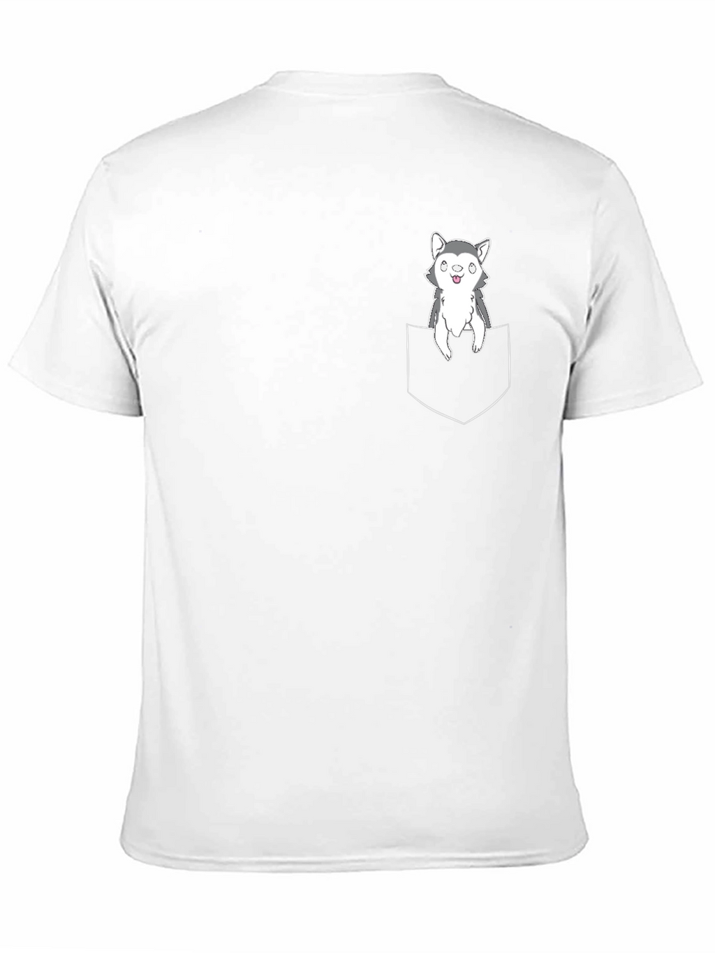 Husky in Pocket Graphic T-Shirt - Unisex