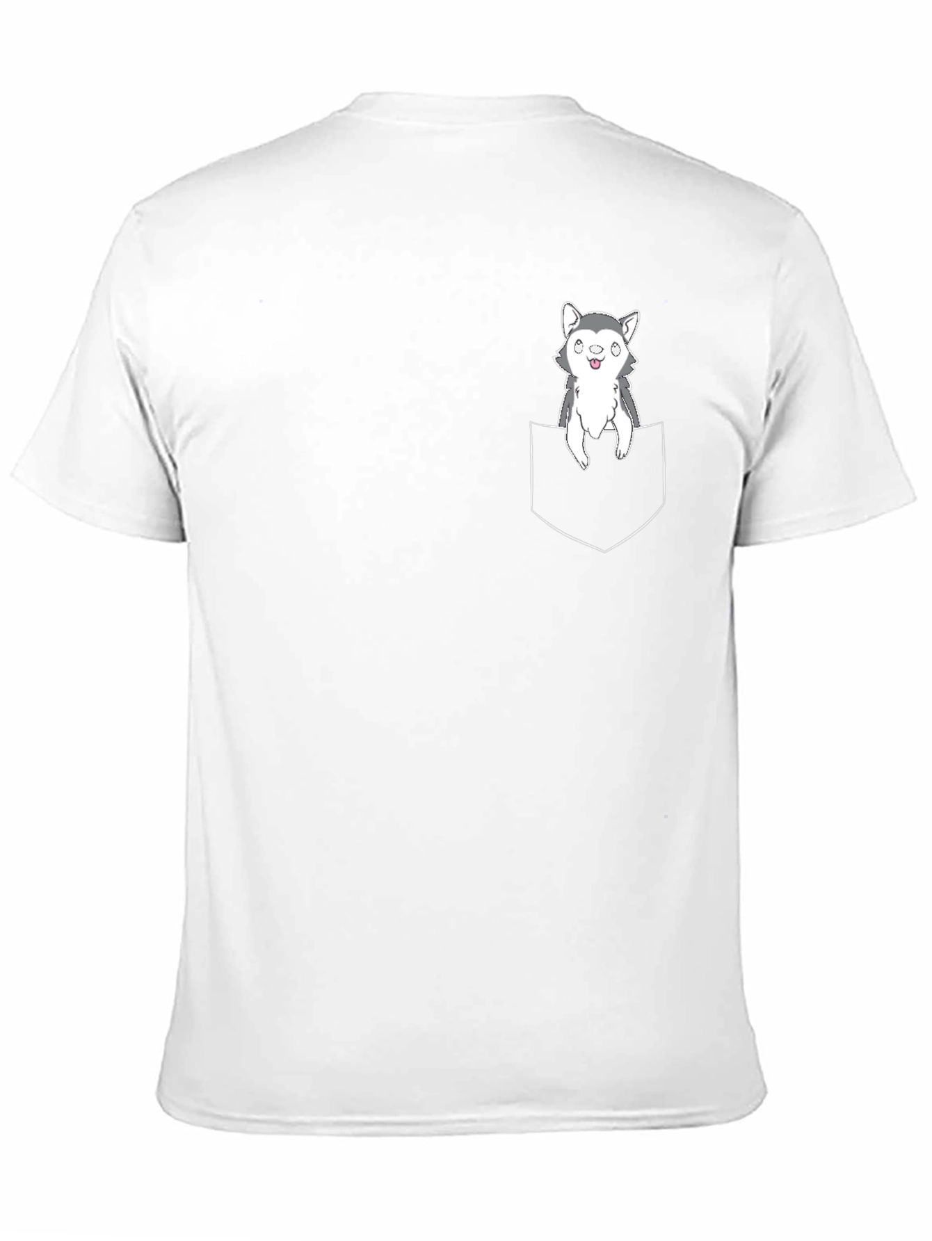 Husky in Pocket Graphic T-Shirt - Unisex