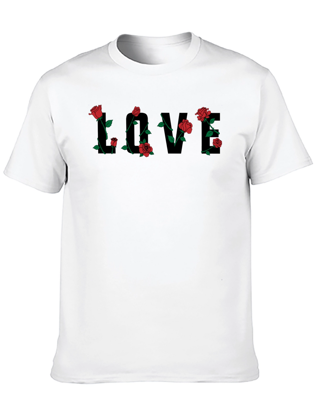 Love Rose Graphic Tee - Mens Black T-Shirt
