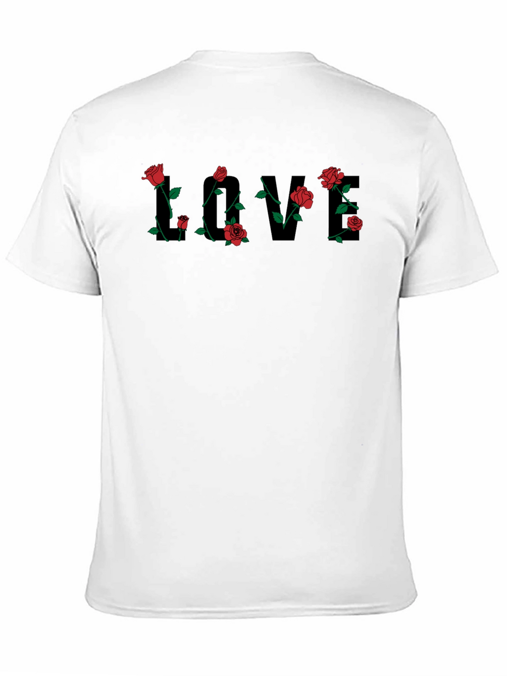 Love Rose Graphic Tee - Mens Black T-Shirt