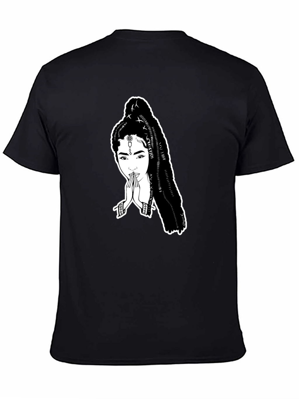 Black T-Shirt with Unique Graphic Print
