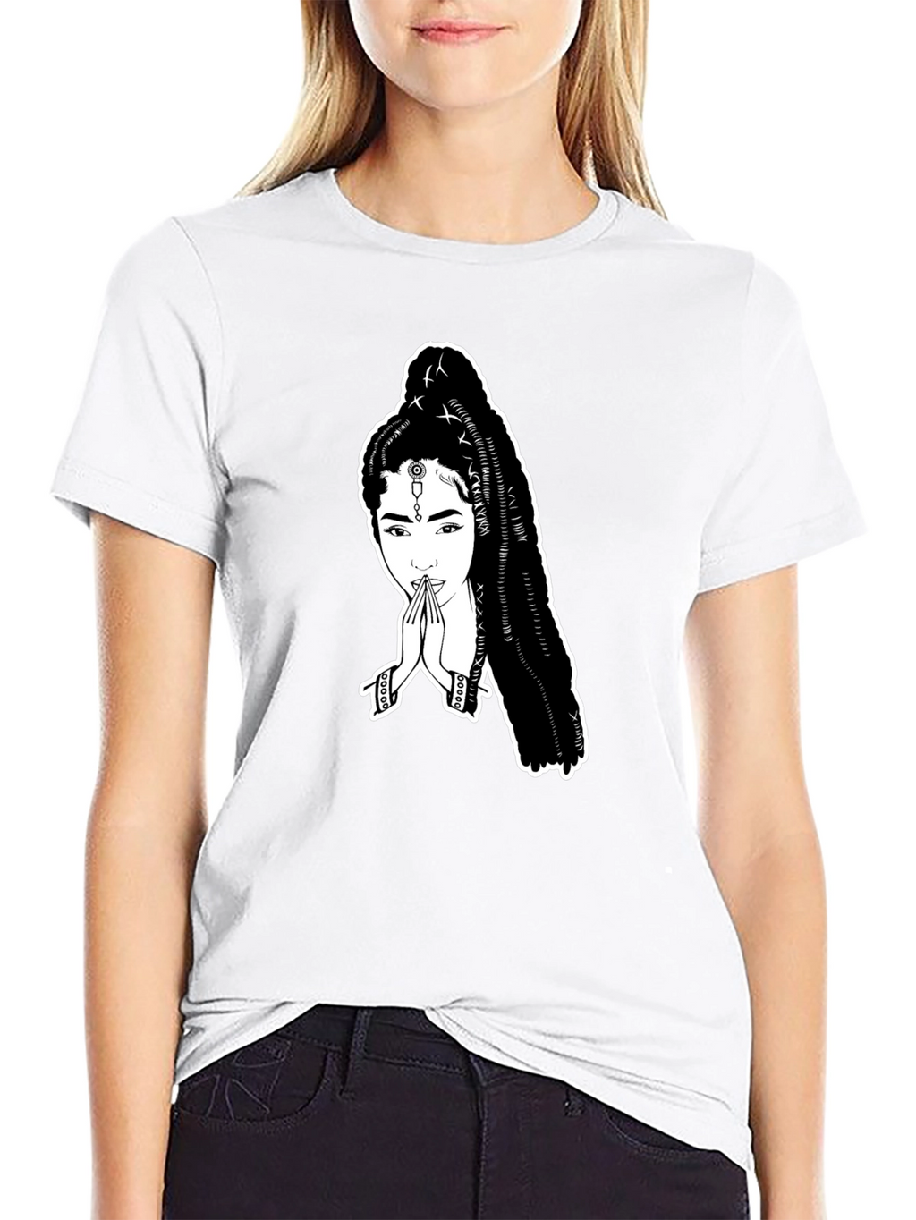 Black T-Shirt with Unique Graphic Print