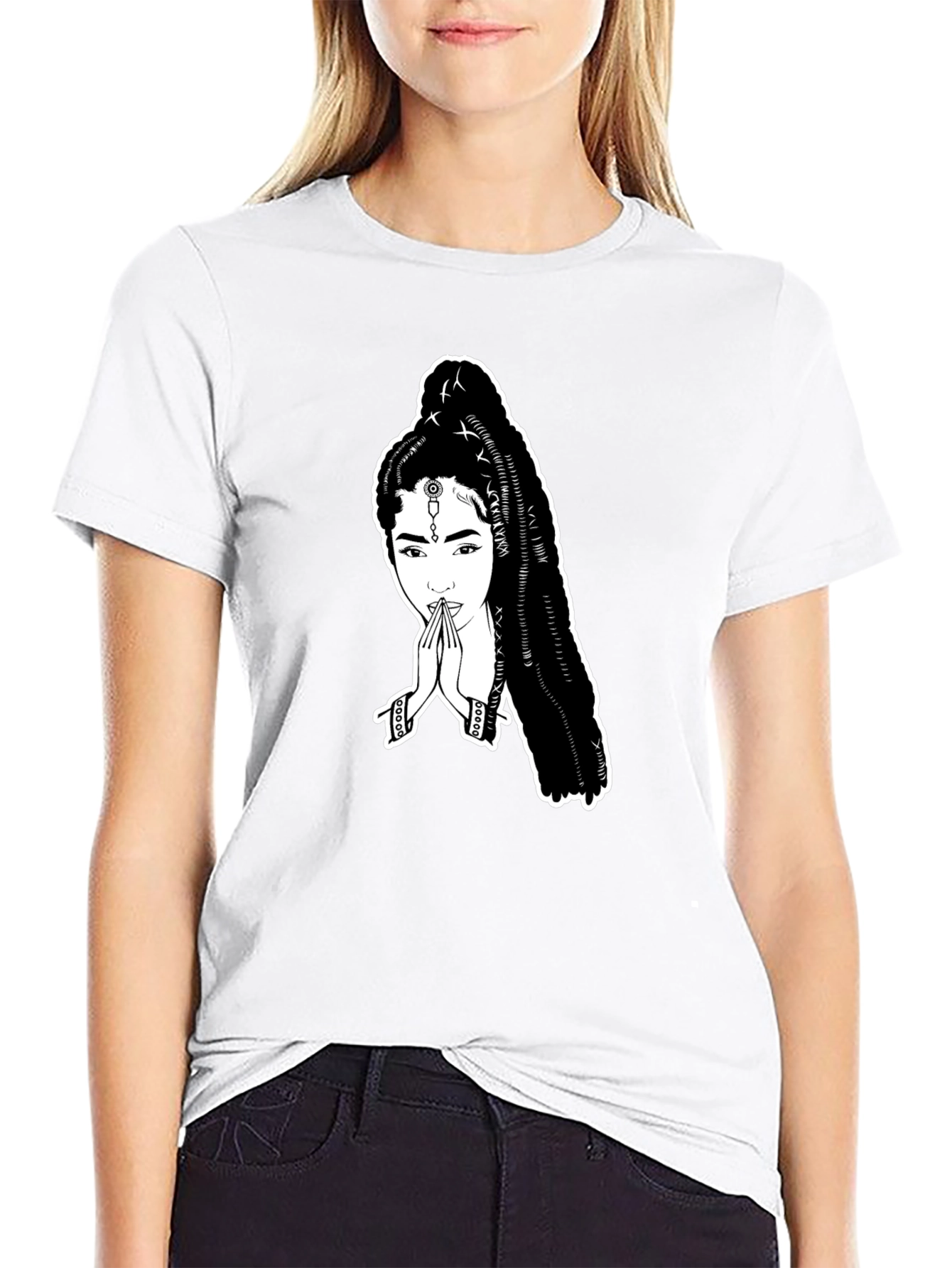 Black T-Shirt with Unique Graphic Print