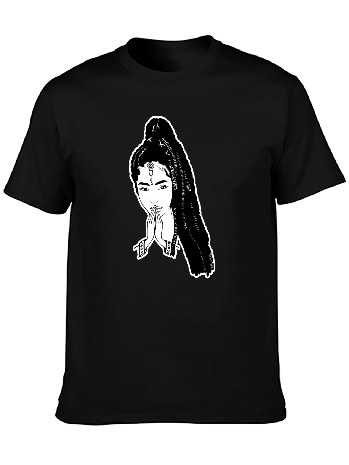 Black T-Shirt with Unique Graphic Print