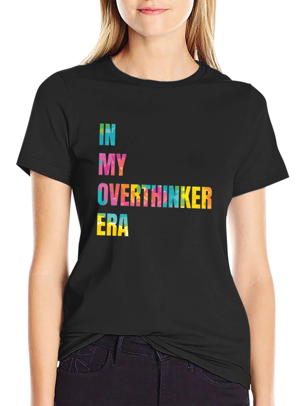 Overthinker Era Black T-Shirt