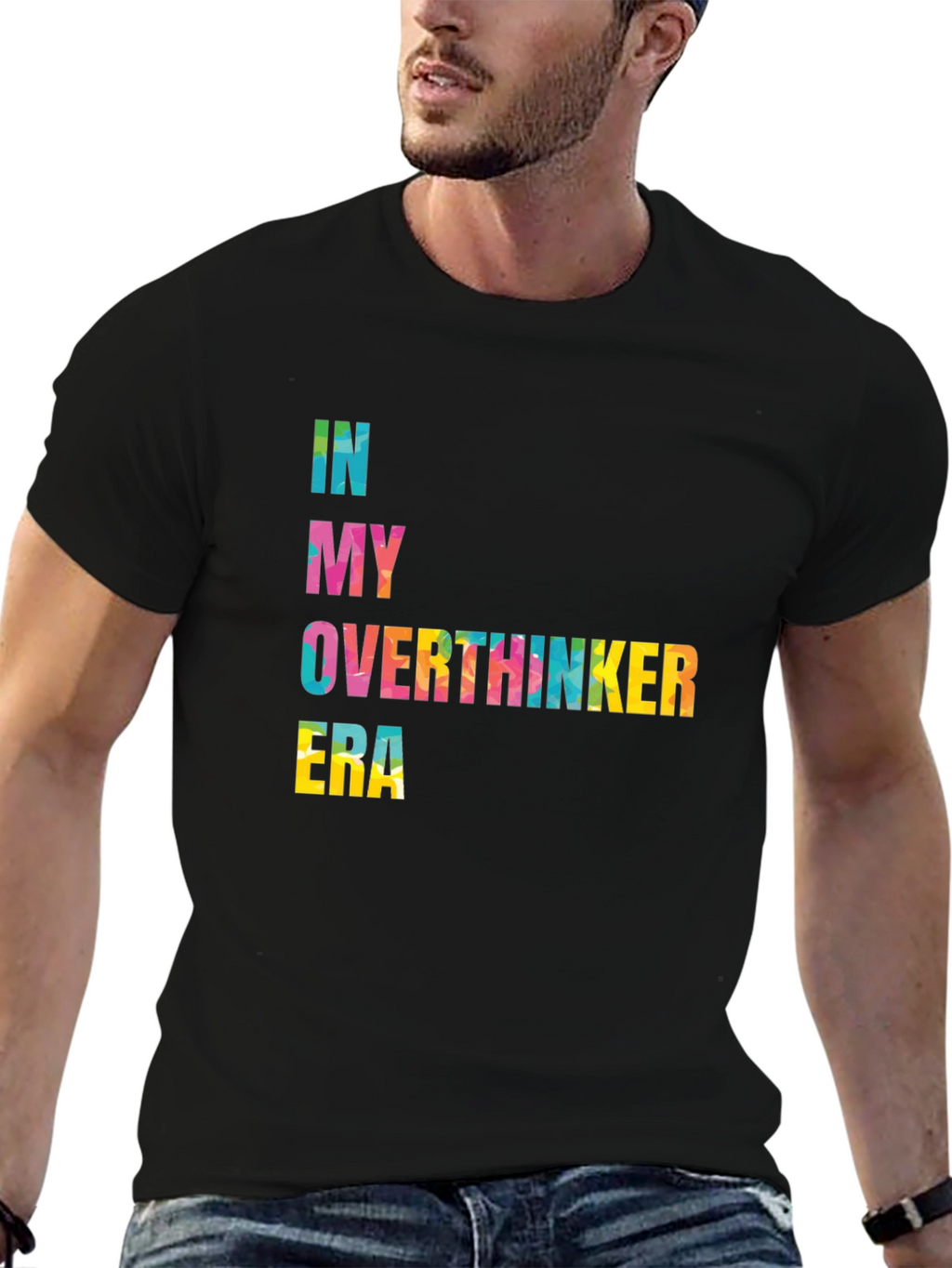 Overthinker Era Black T-Shirt