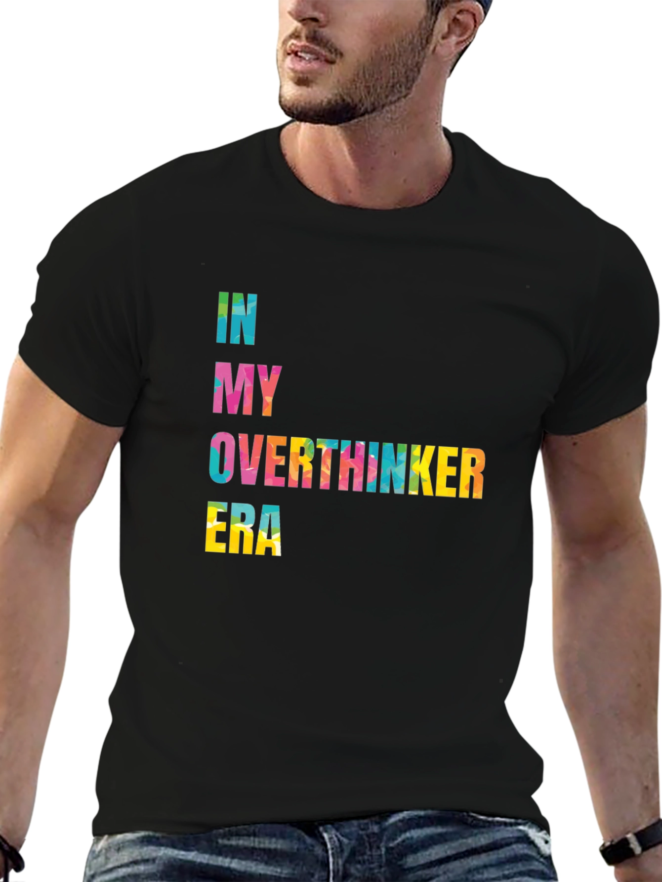 Overthinker Era Black T-Shirt