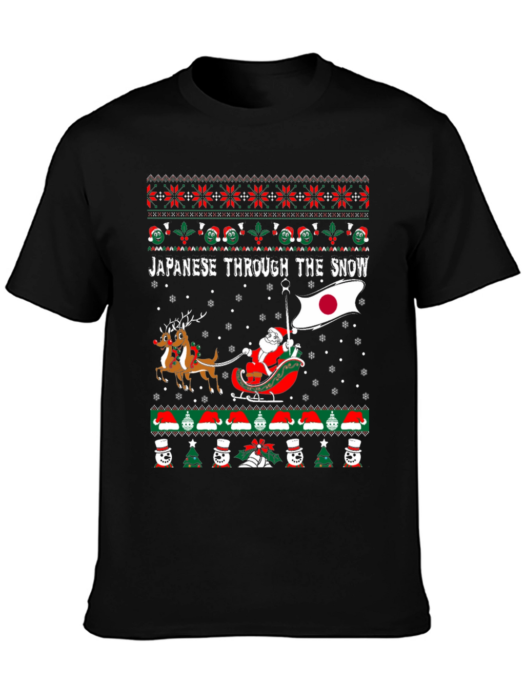 Japanese Through the Snow Christmas T-Shirt