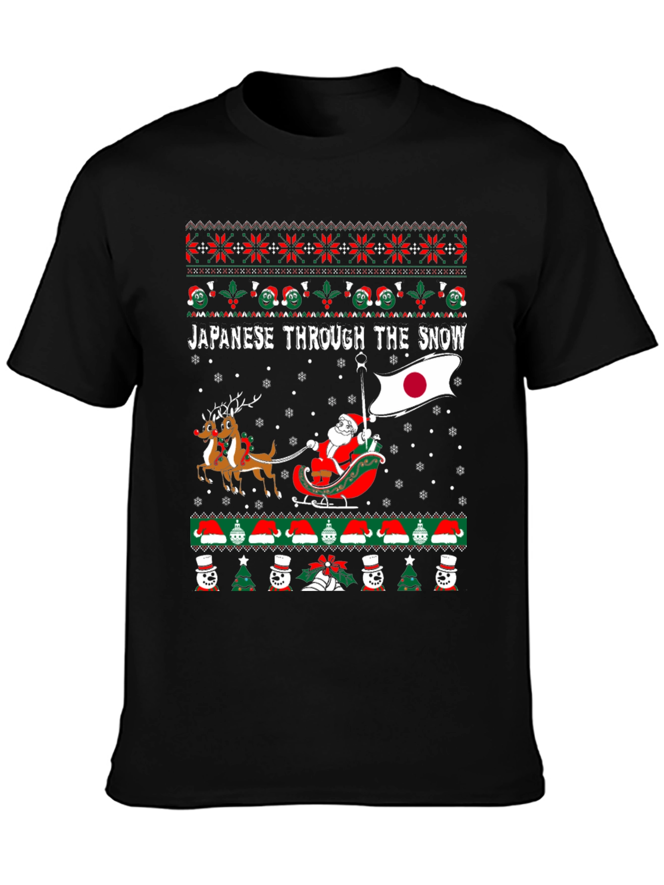 Japanese Through the Snow Christmas T-Shirt