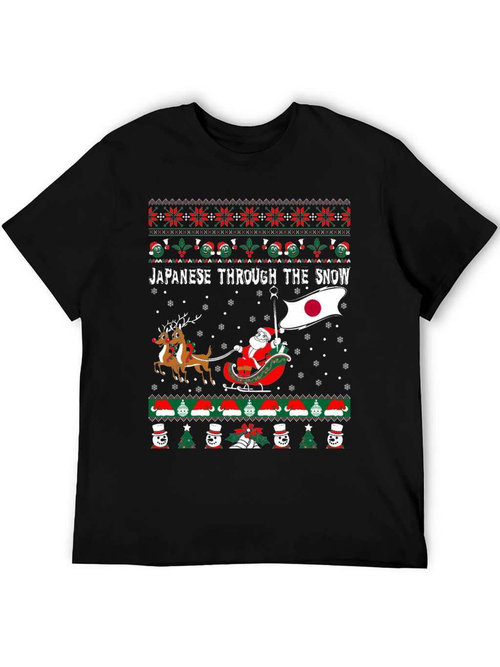 Japanese Through the Snow Christmas T-Shirt