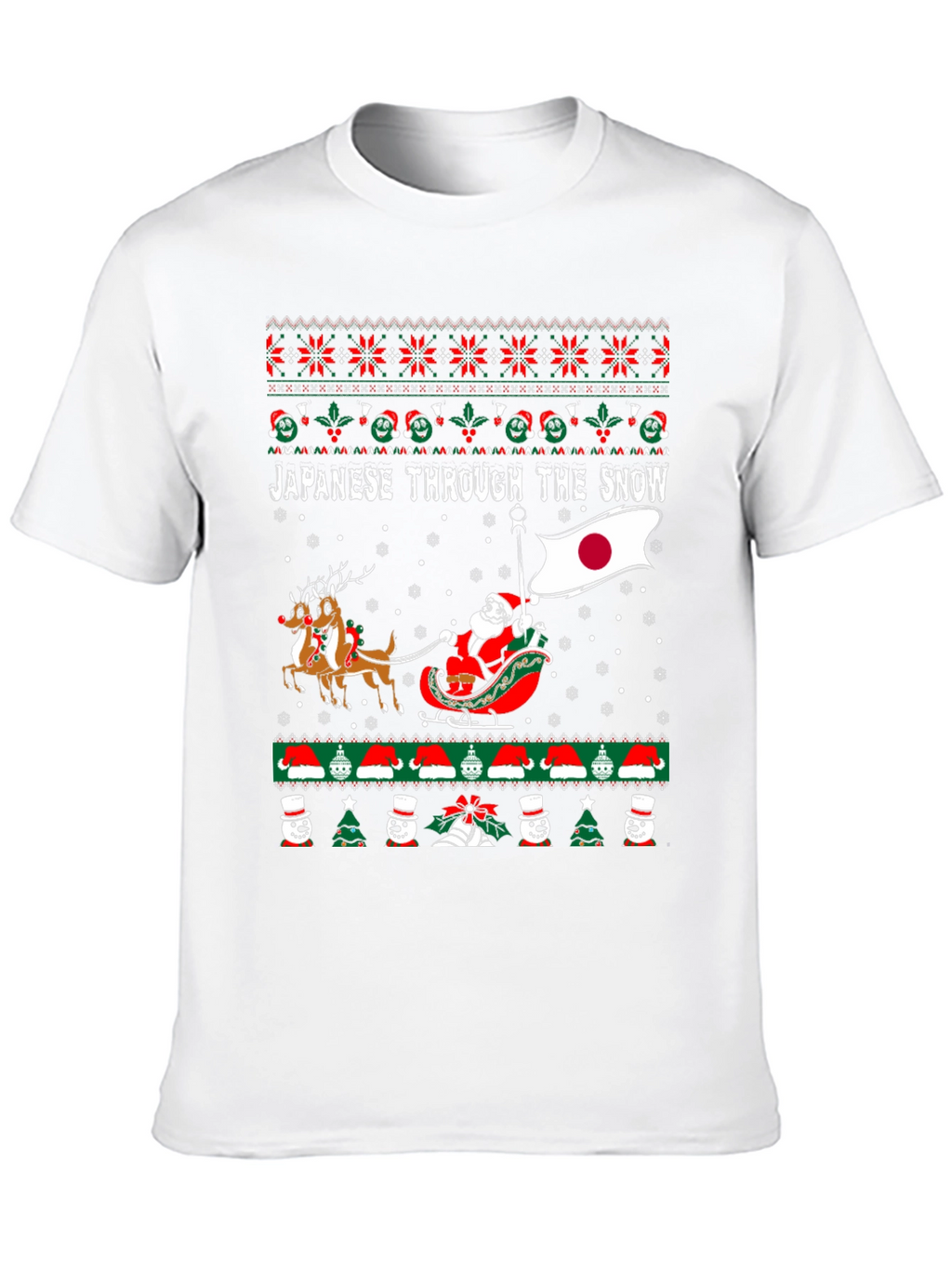 Japanese Through the Snow Christmas T-Shirt