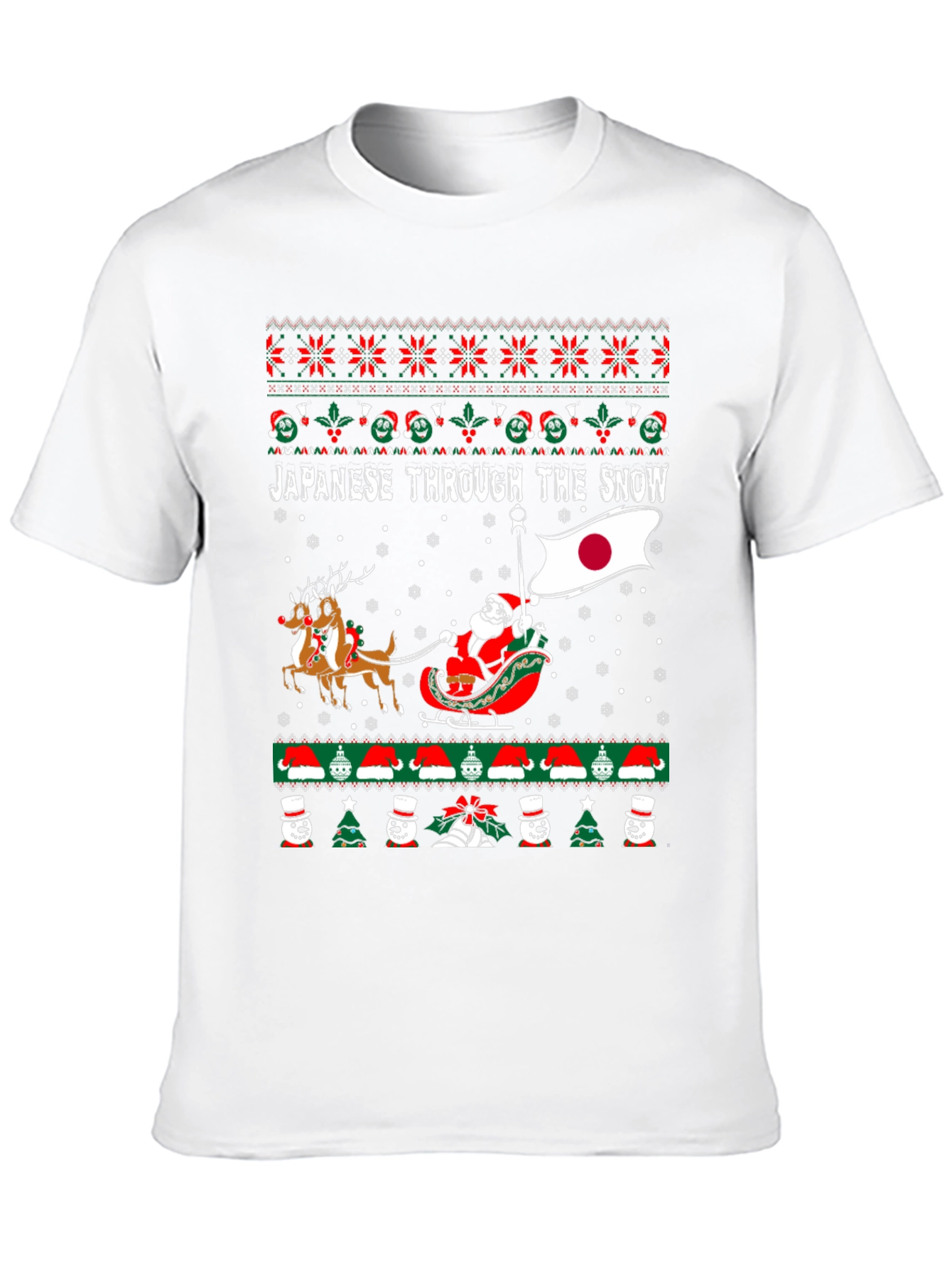 Japanese Through the Snow Christmas T-Shirt