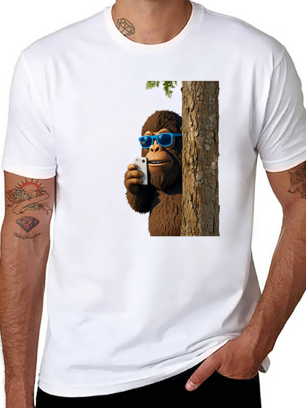 Sasquatch Selfie T-Shirt - Funny Bigfoot Tee