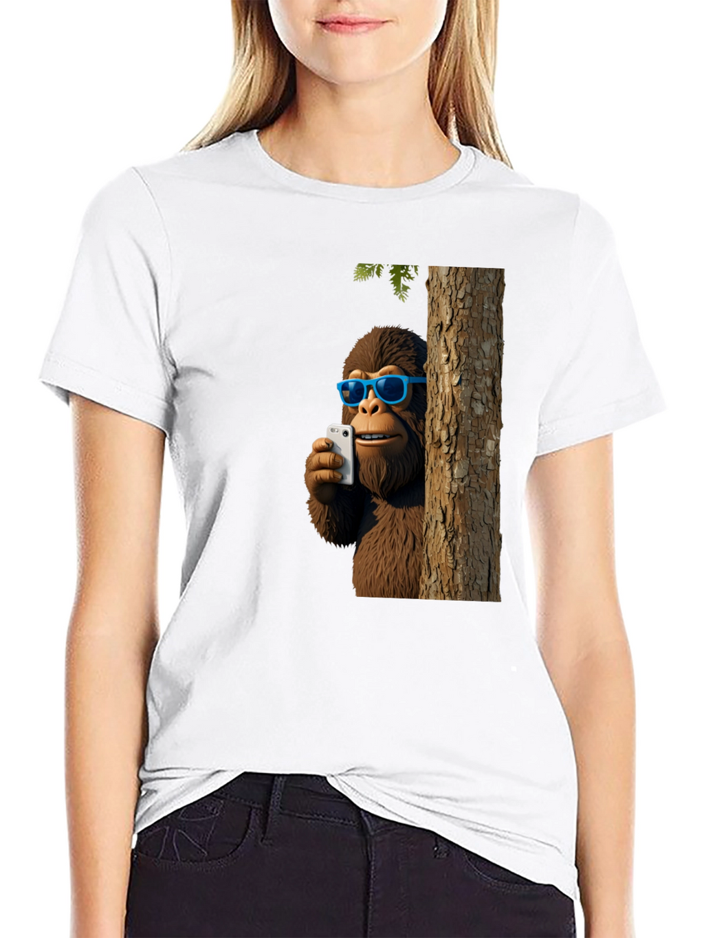 Sasquatch Selfie T-Shirt - Funny Bigfoot Tee