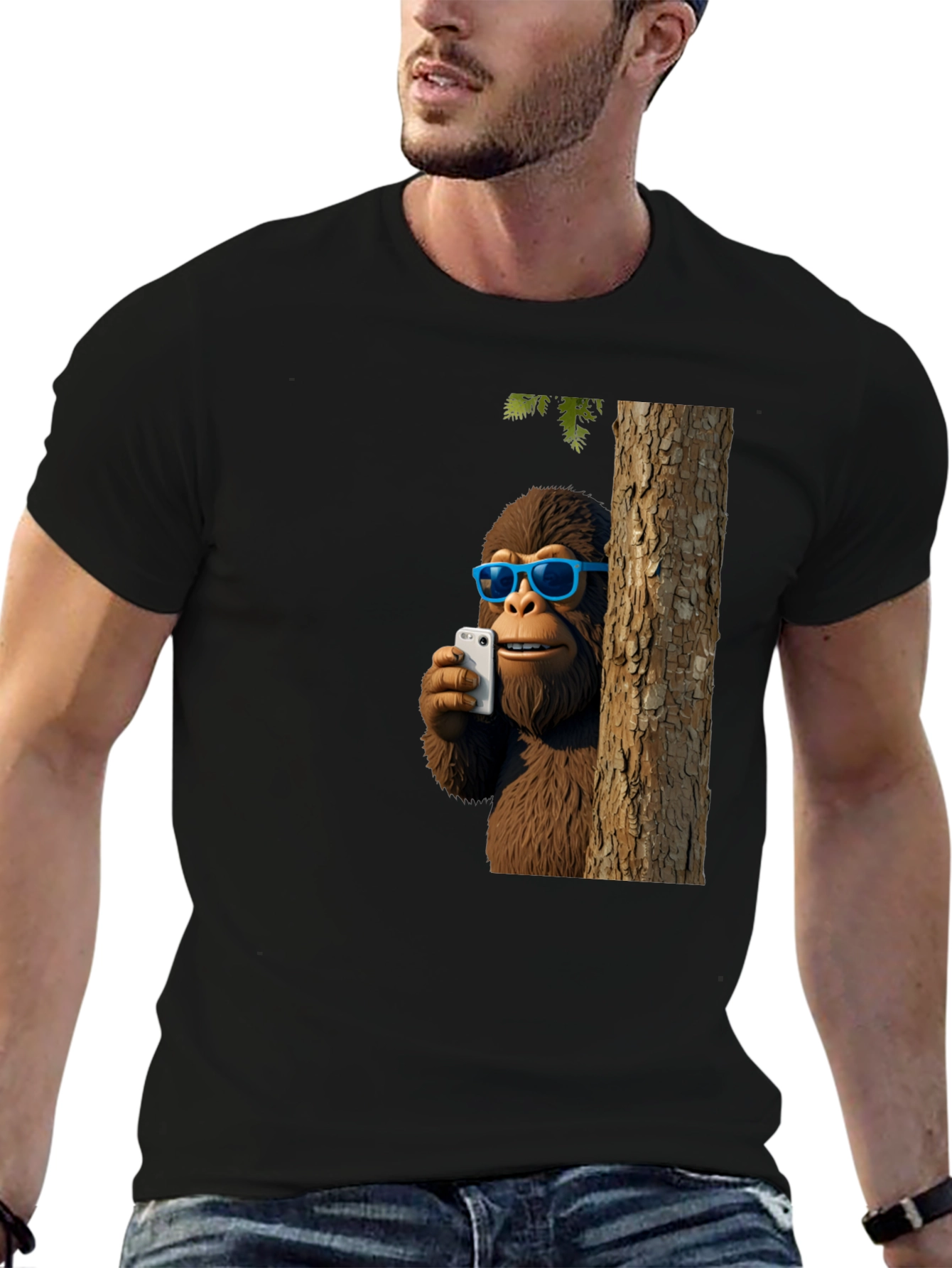 Sasquatch Selfie T-Shirt - Funny Bigfoot Tee