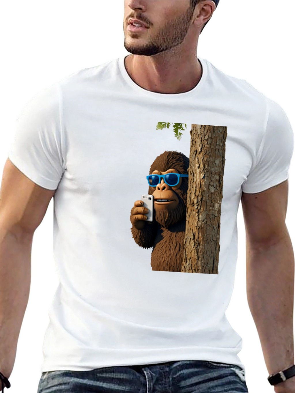 Sasquatch Selfie T-Shirt - Funny Bigfoot Tee