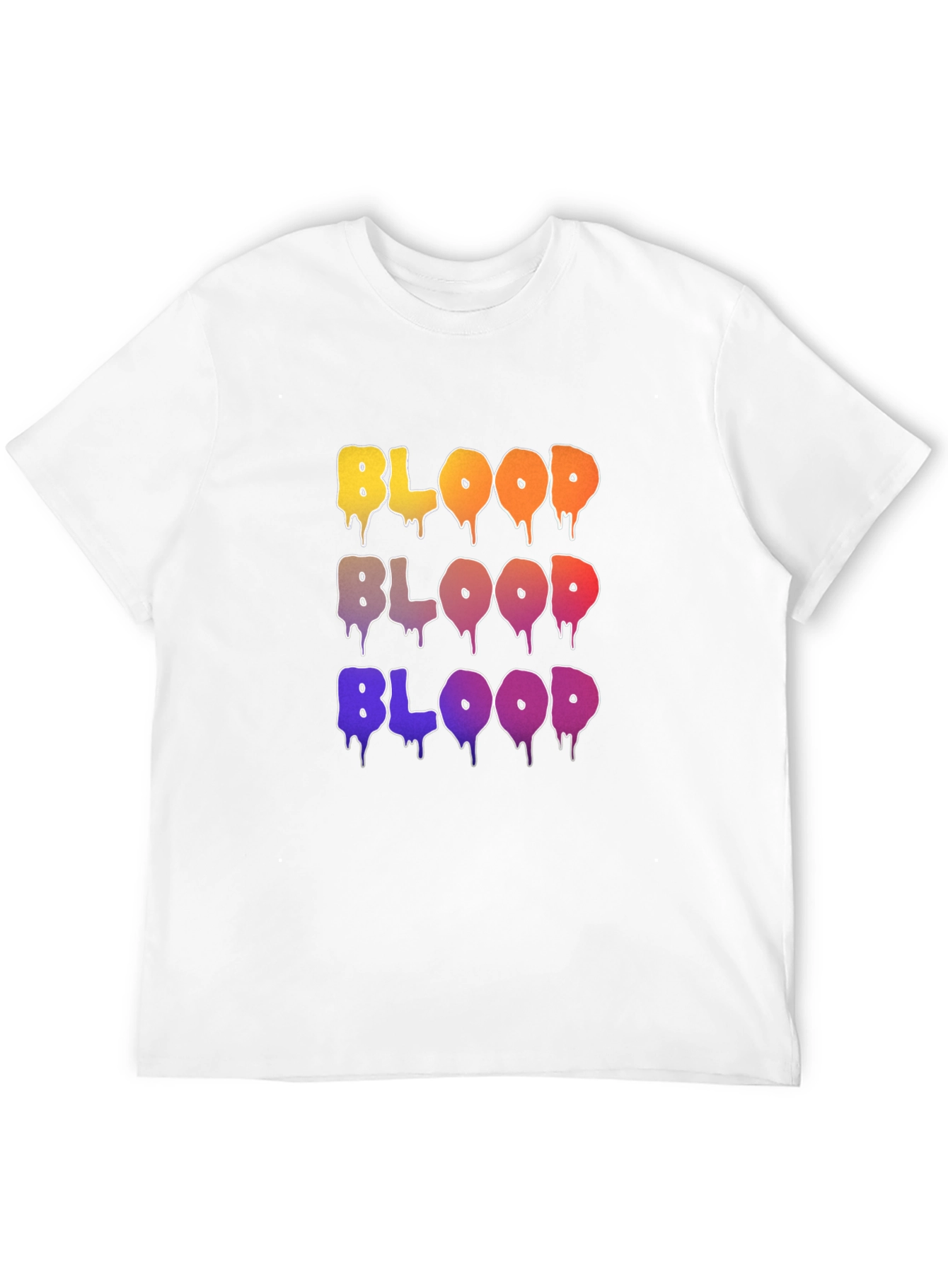 Colorful BLOOD Graphic T-Shirt