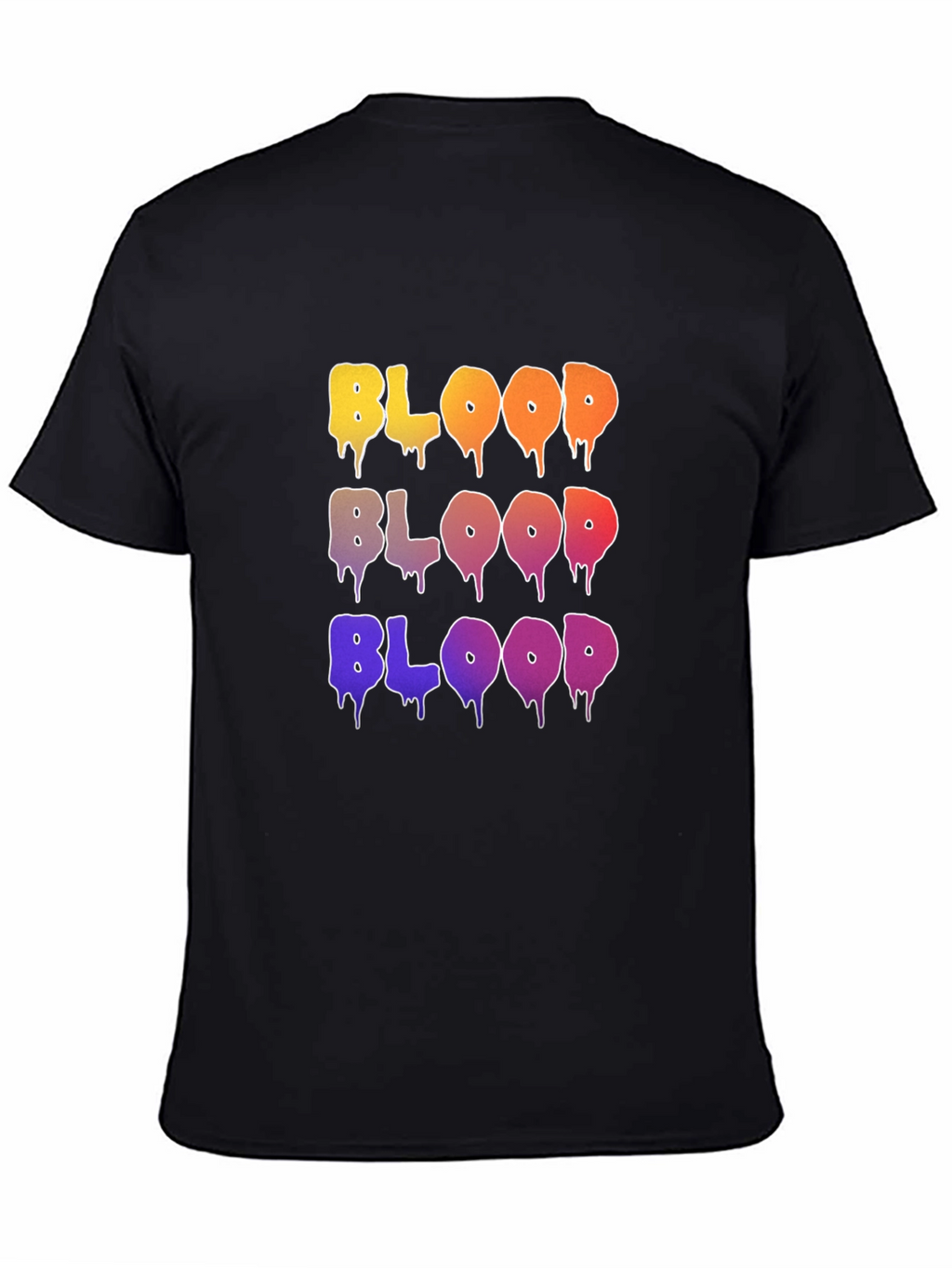 Colorful BLOOD Graphic T-Shirt