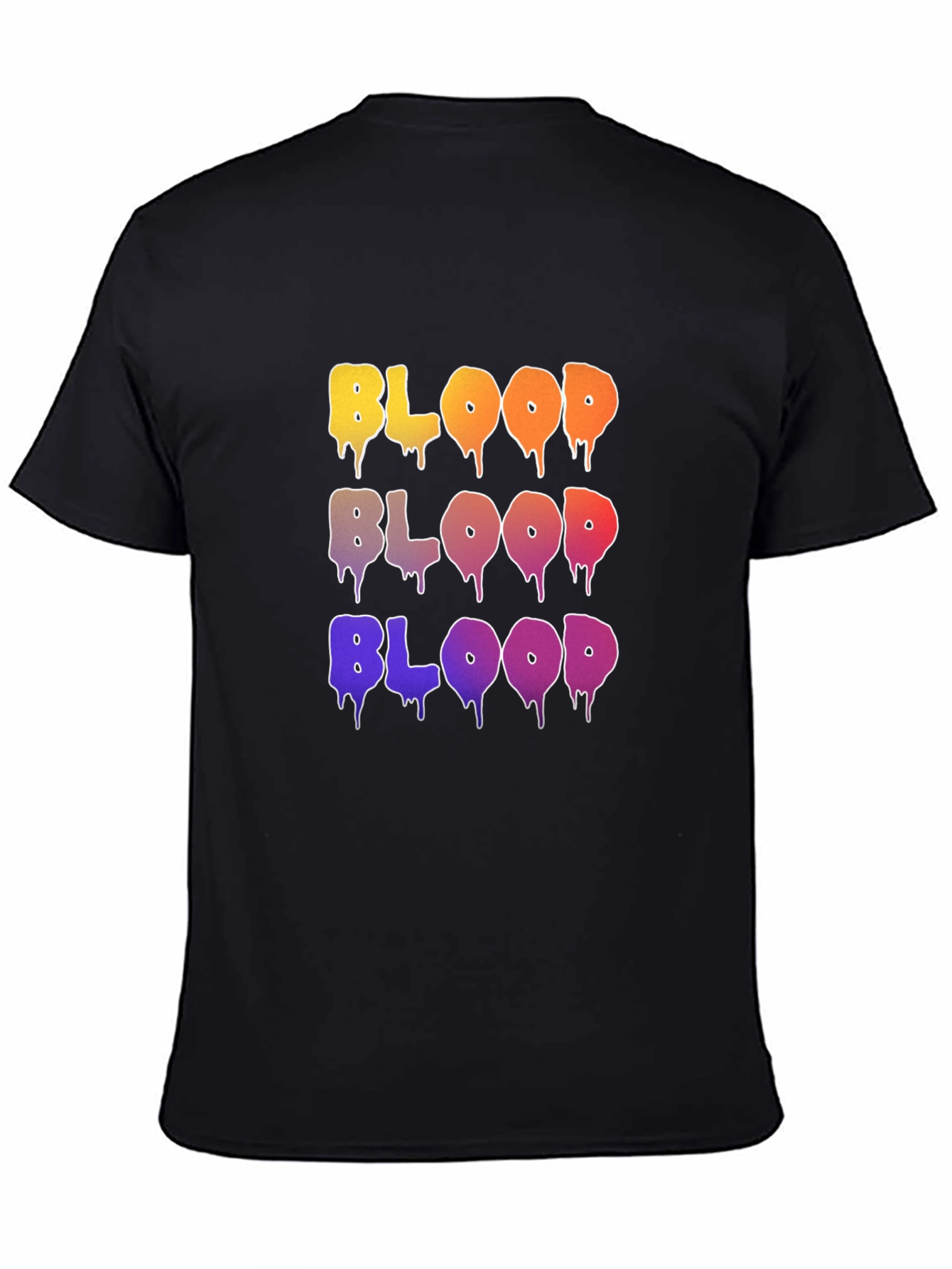 Colorful BLOOD Graphic T-Shirt