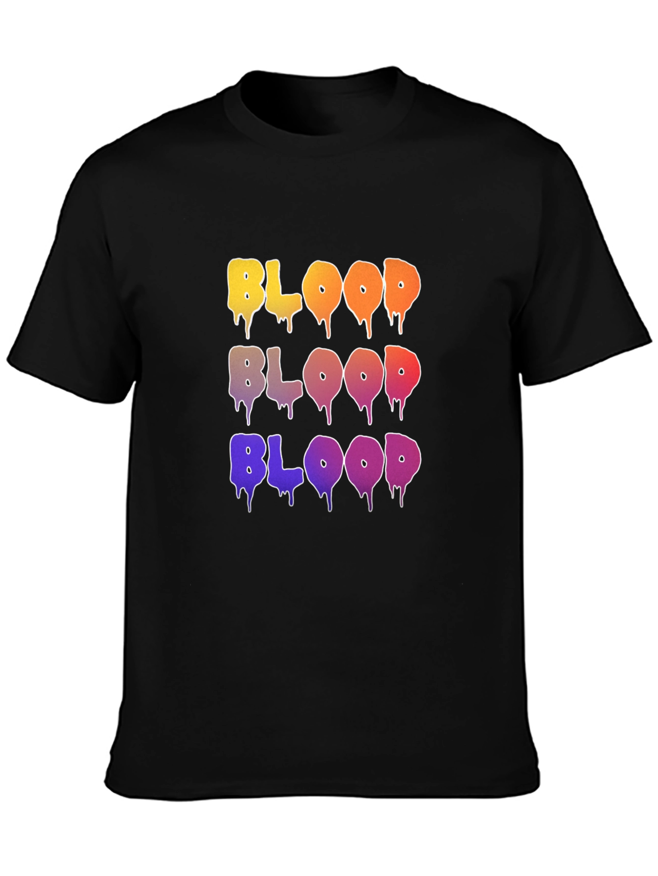 Colorful BLOOD Graphic T-Shirt