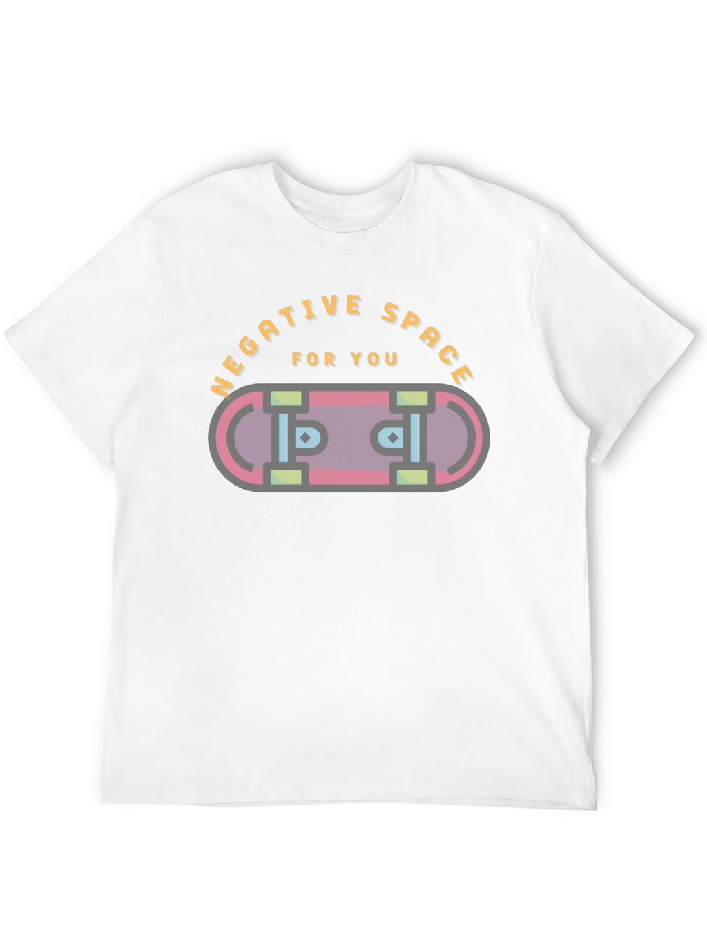 Negative Space Skateboard Graphic Tee - Black
