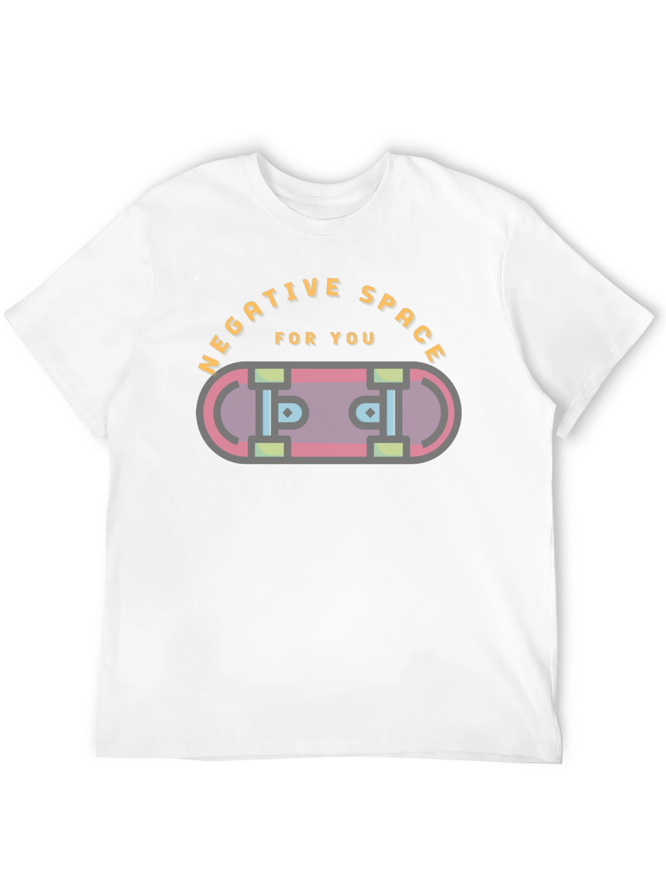 Negative Space Skateboard Graphic Tee - Black