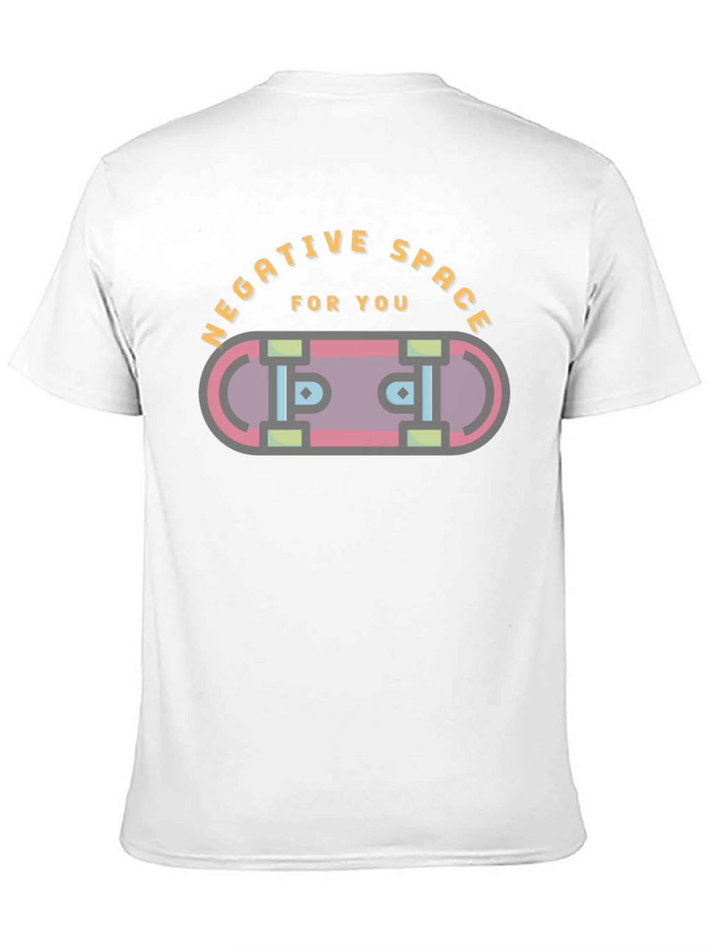 Negative Space Skateboard Graphic Tee - Black