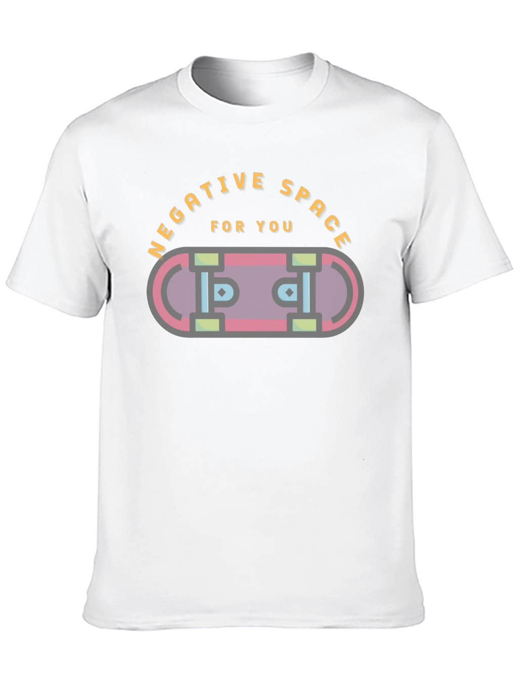 Negative Space Skateboard Graphic Tee - Black