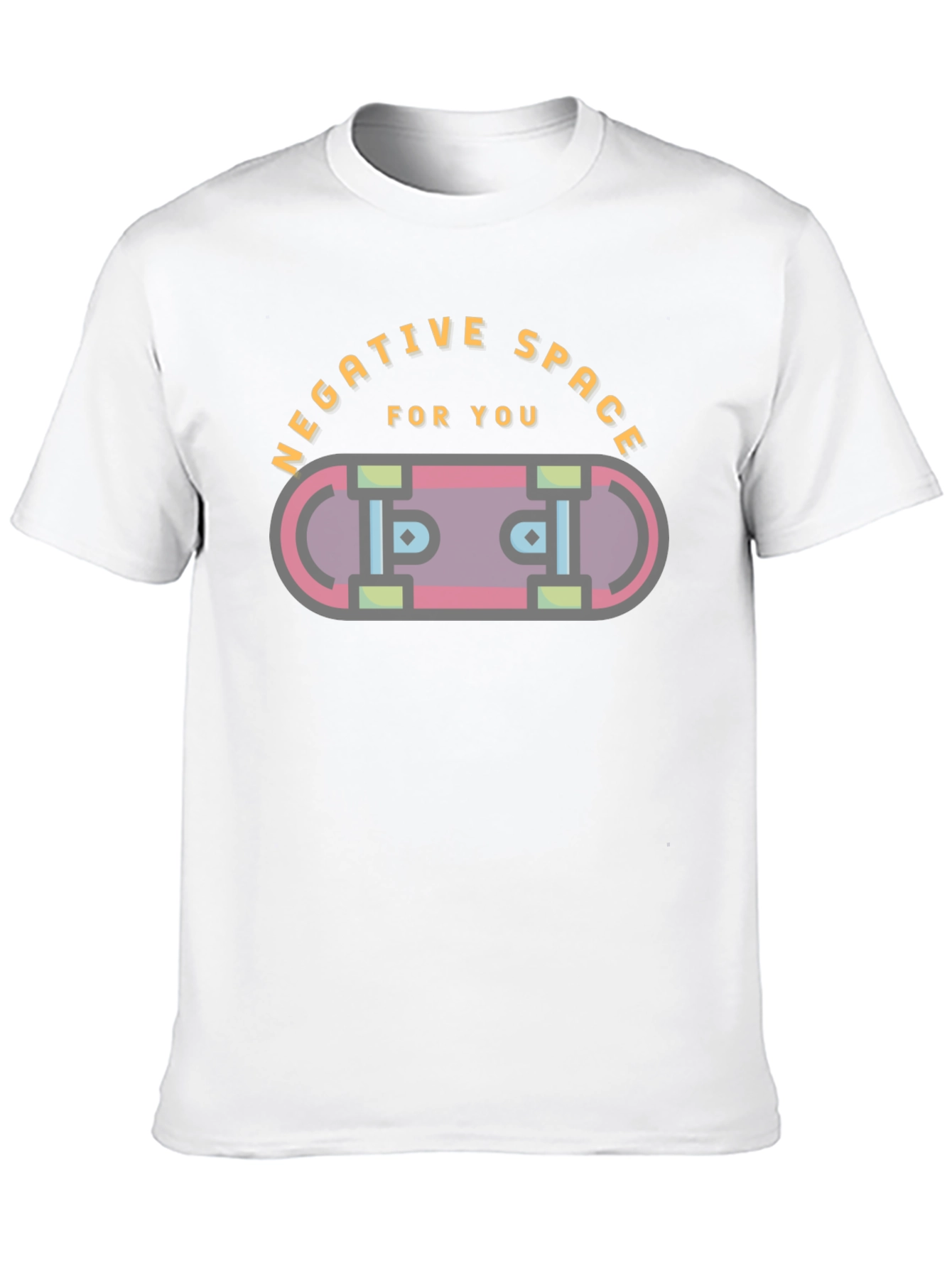 Negative Space Skateboard Graphic Tee - Black
