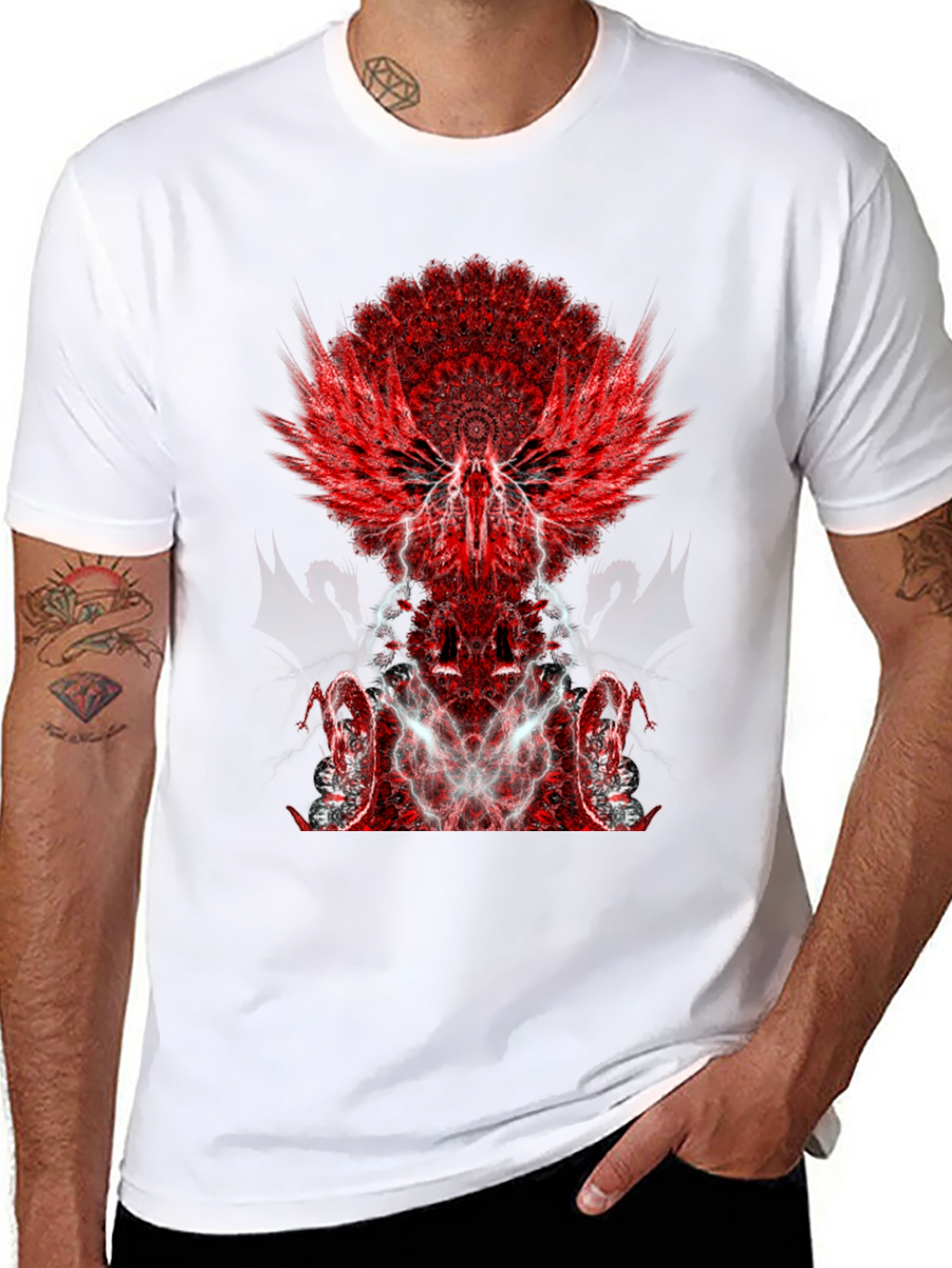 Winged Graphic Black T-Shirt