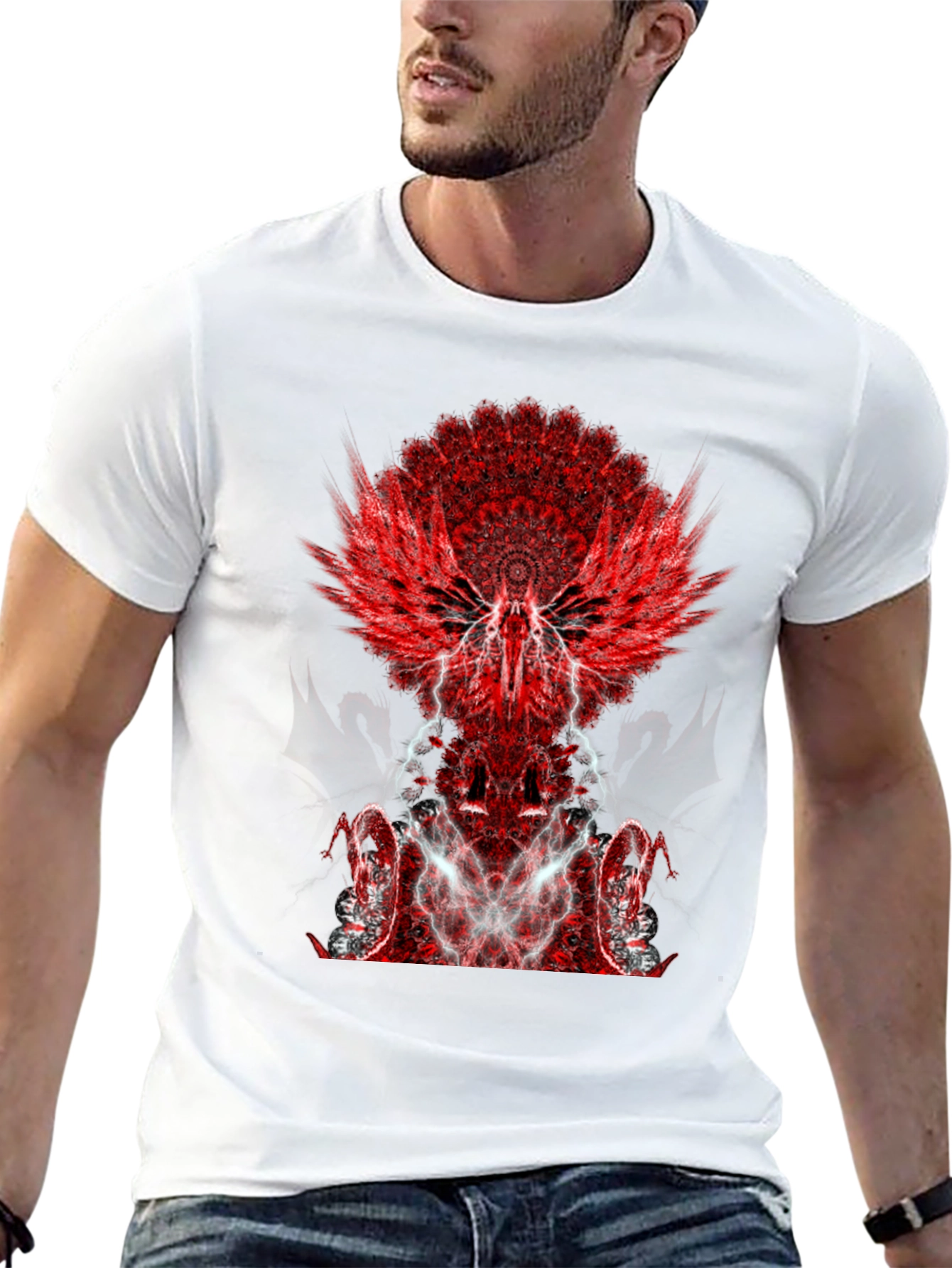 Winged Graphic Black T-Shirt
