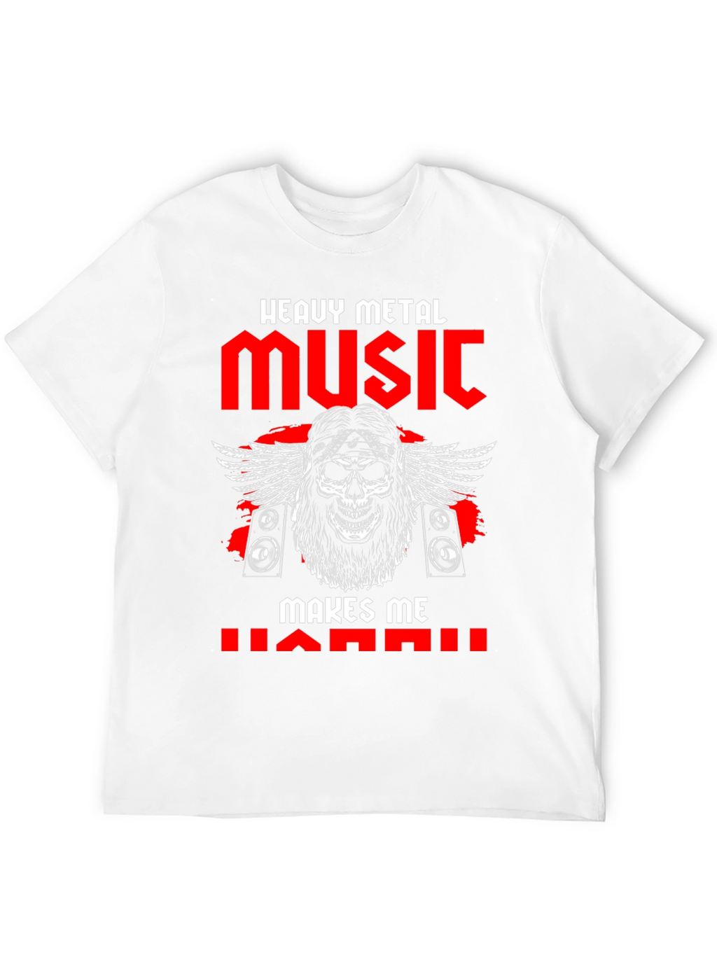 Heavy Metal Music Skull Graphic T-Shirt